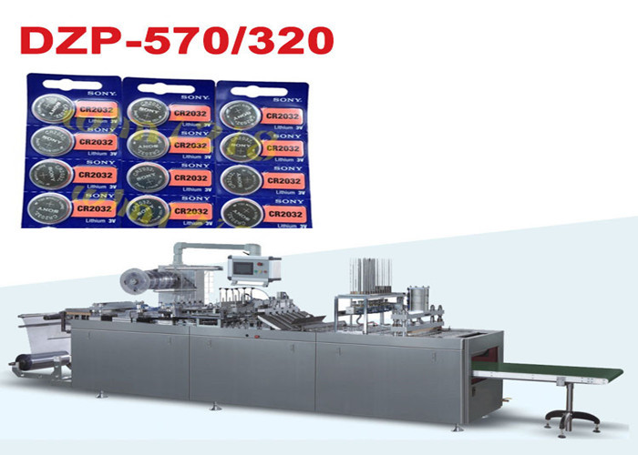 Button Battery Paper PVC Automatic Blister Packing Machine With PLC Control
