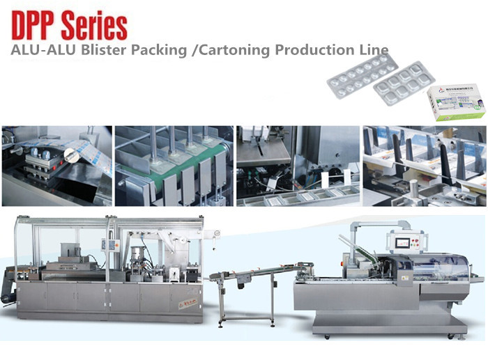 Alu Alu Tablet Blister Packing Machine And Cartoning Machine Production line